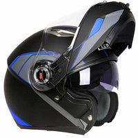 LS2 FF370 Motorcycle Racer Helmet - Flip up Full Face Dual Lens-Motorcycle Helmets-Golonzo