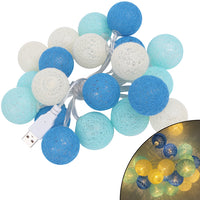 LED Light String with Beautiful Cotton Ball-Light Ropes & Strings-Golonzo