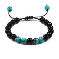 Black Lava Stone - Tiger Eye Charm Bracelet-Bracelets-Golonzo