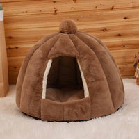 Plush Cat Cave Bed - Pudding Style-Cat Bed-Golonzo