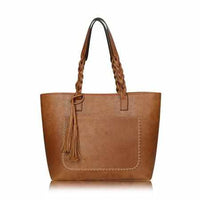 Vintage PU Leather Tassel Bag-Handbags-Golonzo