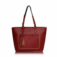 Vintage PU Leather Tassel Bag-Handbags-Golonzo