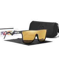 One Piece Polarized Sunglasses - Oversized Wide Vision Sunglass With Special Curved-Sunglasses-Golonzo