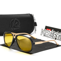 Full-rim Pilot Photochromic Polarized Sunglasses-Sunglasses-Golonzo