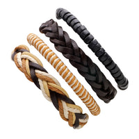 Vintage Casual Leather Charm Bracelets - Multilayer Braid Wrap Bangles-Bracelet-Golonzo