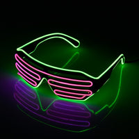 Two-Color Flash Glasses Luminous Lighting - Colorful Glowing DJ Glasses-Sunglasses-Golonzo