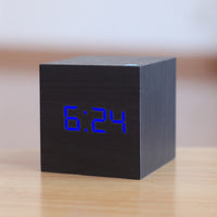 Digital Wooden LED Alarm Clock Wood Retro Glow Clock Desktop Table Decor Voice Control Snooze Function Desk Tool-Alarm Clocks-Golonzo