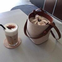 Straw Bucket Bag-Handbags-Golonzo