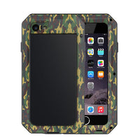 Shockproof Waterproof Metal Aluminum Phone Case for Iphone 11 12 13 Pro Max X XS XR 8 7 Plus Cover Screen Glass Film-Mobile Phone Cases-Golonzo