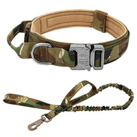 Military Pet Collar Leash - Durable Tactical Dog Collar Leash Set Adjustable-Pet Collars & Harnesses-Golonzo