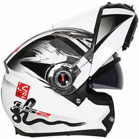 LS2 FF370 Motorcycle Racer Helmet - Flip up Full Face Dual Lens-Motorcycle Helmets-Golonzo