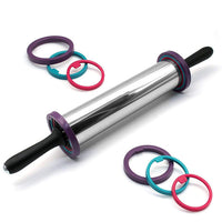 Stainless Steel Rolling Pin with Thickness Rings-Rolling Pins-Golonzo