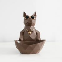 Cat Dog Figurines Resin Moden Crafts Animals Miniature cute ornaments for Home office decoration Storage bowl-statue-Golonzo