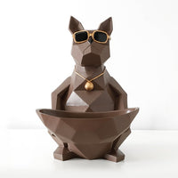 Cat Dog Figurines Resin Moden Crafts Animals Miniature cute ornaments for Home office decoration Storage bowl-statue-Golonzo