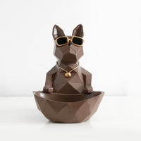 Cat Dog Figurines Resin Moden Crafts Animals Miniature cute ornaments for Home office decoration Storage bowl-statue-Golonzo