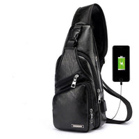 Men's Shoulder Bag with USB Charging Anti Theft Chest Bag-Shoulder Bags-Golonzo