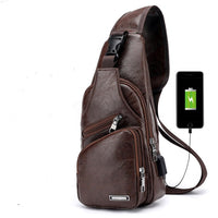 Men's Shoulder Bag with USB Charging Anti Theft Chest Bag-Shoulder Bags-Golonzo