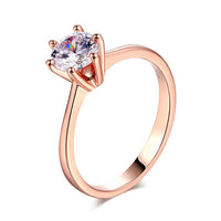 Wedding/Engagement rings For Women White/Rose Gold Color-ring-Golonzo