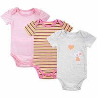 3PCS BABY BODYSUITS 100%Cotton - Infant Short Sleeve Clothing-baby and toddler outfits-Golonzo