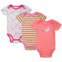 3PCS BABY BODYSUITS 100%Cotton - Infant Short Sleeve Clothing-baby and toddler outfits-Golonzo