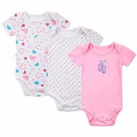 3PCS BABY BODYSUITS 100%Cotton - Infant Short Sleeve Clothing-baby and toddler outfits-Golonzo