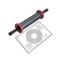 Stainless Steel Rolling Pin with Thickness Rings-Rolling Pins-Golonzo