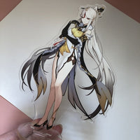 Genshin Impact Figure Stand Model Plate Desk Decor-keychain-Golonzo