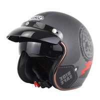 Racer Motorcycle Helmet Vintage Open Face-Motorcycle Helmets-Golonzo