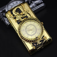 Luxurious Gold Watch Jet Lighter Gas Lighter Cigar Cigarette-lighter-Golonzo