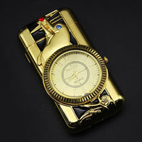 Luxurious Gold Watch Jet Lighter Gas Lighter Cigar Cigarette-lighter-Golonzo