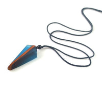 Vintage fashionable wood resin necklace pendant-Necklace-Golonzo