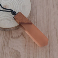 Vintage fashionable wood resin necklace pendant-Necklace-Golonzo
