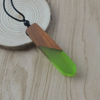Vintage fashionable wood resin necklace pendant-Necklace-Golonzo