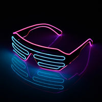 Two-Color Flash Glasses Luminous Lighting - Colorful Glowing DJ Glasses-Sunglasses-Golonzo