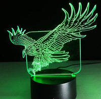 Touch Remote Control Air Plane 3D Light LED Table Lamp Optical Illusion Bulb Night Light 7 Colors Changing Mood Lamp-Lamps-Golonzo