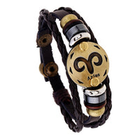 Zodiac Bracelet - Wooden Bead + Black Gallstone-Bracelet-Golonzo