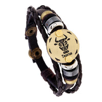 Zodiac Bracelet - Wooden Bead + Black Gallstone-Bracelet-Golonzo