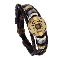 Zodiac Bracelet - Wooden Bead + Black Gallstone-Bracelet-Golonzo