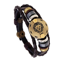 Zodiac Bracelet - Wooden Bead + Black Gallstone-Bracelet-Golonzo