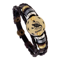 Zodiac Bracelet - Wooden Bead + Black Gallstone-Bracelet-Golonzo