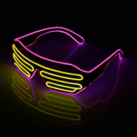 Two-Color Flash Glasses Luminous Lighting - Colorful Glowing DJ Glasses-Sunglasses-Golonzo