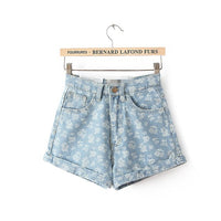 Summer Denim Vintage High Waist Shorts Jeans-Shorts-Golonzo