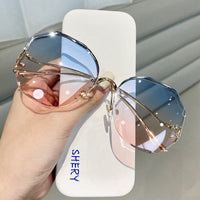 Rimless Rhinestone Women Sunglasses-Sunglasses-Golonzo