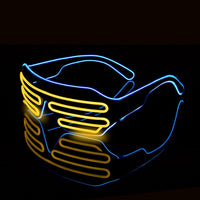 Two-Color Flash Glasses Luminous Lighting - Colorful Glowing DJ Glasses-Sunglasses-Golonzo