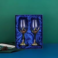 Enamel Iris Glass - Unique Champagne Flutes Crystalline-Glass-Golonzo
