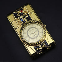 Luxurious Gold Watch Jet Lighter Gas Lighter Cigar Cigarette-lighter-Golonzo
