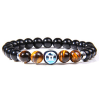 12 Zodiac Signs Charm Natural Stone Beads Bracelets-Bracelets-Golonzo