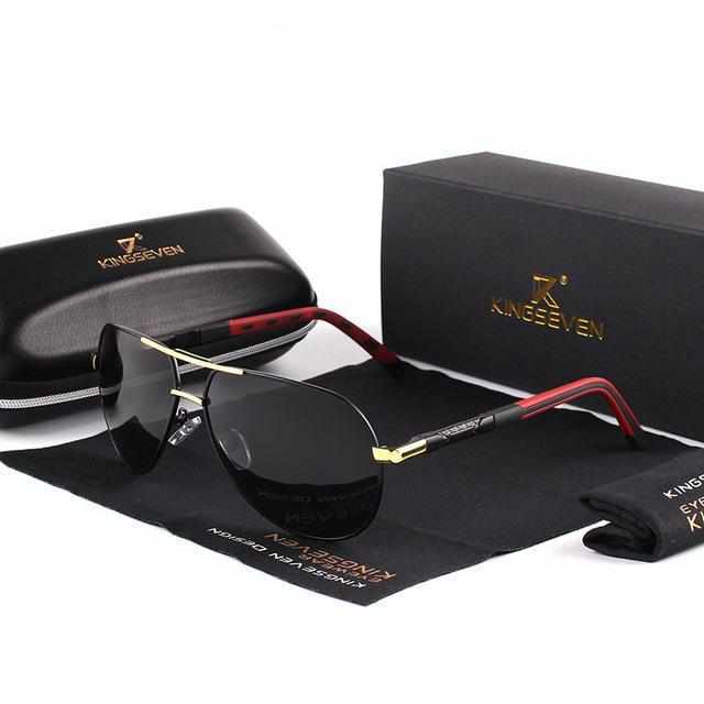 Men Vintage Aluminum HD Polarized Sunglasses - Classic Sunglasses Coating Lens-Sunglasses-Golonzo