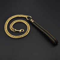 Gold Stainless Steel Pet Dog Chain Collar-Pet Collars & Harnesses-Golonzo