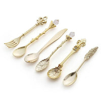 Vintage Spoons Fork Royal Coffee Snacks Dessert-Ear Picks & Spoons-Golonzo